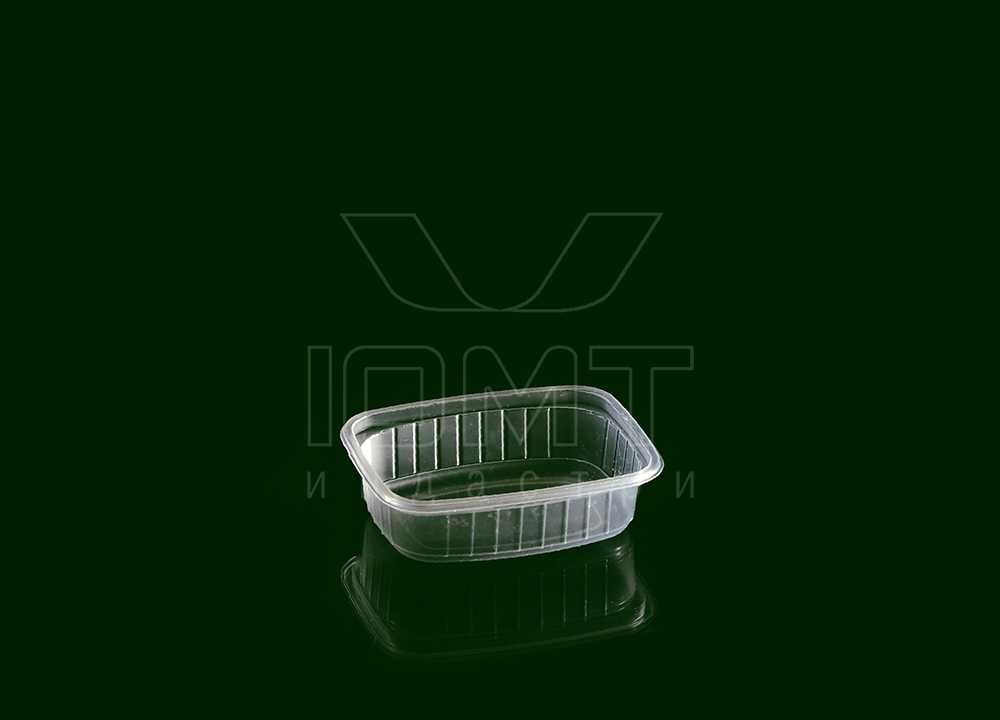Контейнер прямоугольный, 125 мл, 108х82х30 мм, прозрачный ПП