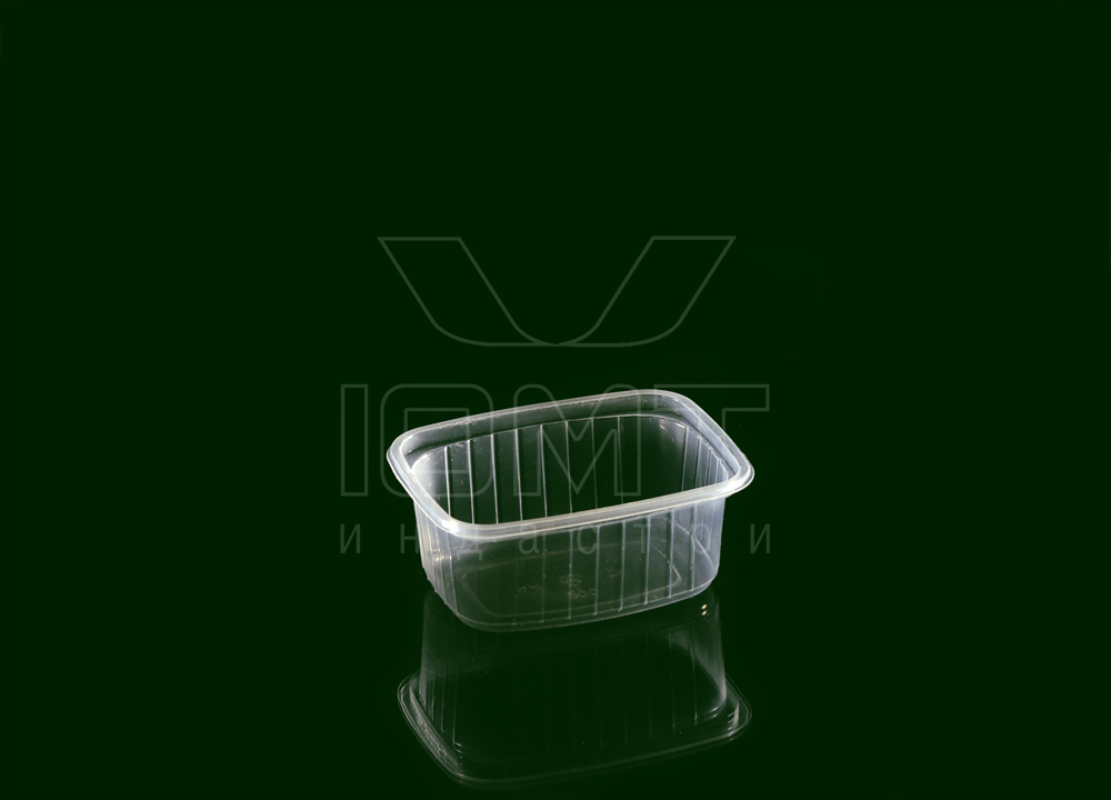 Контейнер прямоугольный, 200 мл, 108х82х50 мм, прозрачный ПП