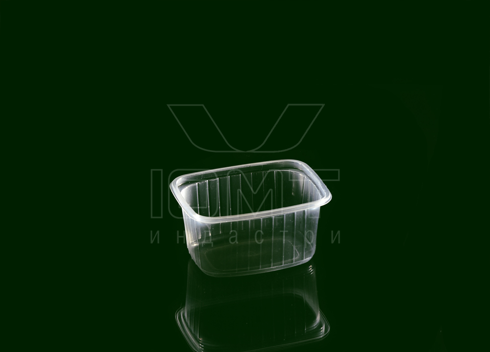 Контейнер прямоугольный, 250 мл, 108х82х55 мм, прозрачный ПП