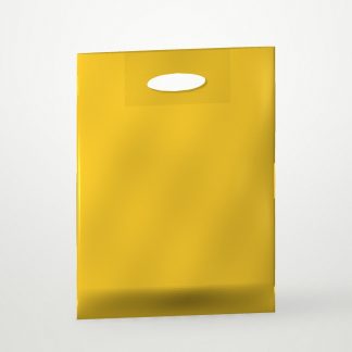Пакет ПЭ с вырубной ручкой 38x45+6см (60) (Желтый квадрат) Глянцевый Тико (х50/500)
