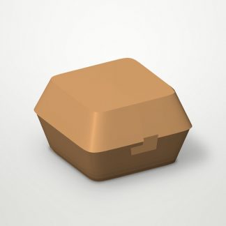 Упаковка для гамбургера 113х113х112мм BURGER XL цвет Крафт DoECO (х50/150)