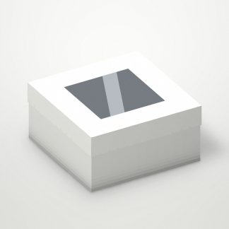 Гофрированная коробка серии "Fupeco WinCakeBox" Стандарт для торта c прозрачным окном на крышке 300*300*190 от 1 до 3кг бур/бур (Д 15-29см)