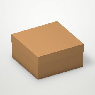 Коробка для высокого пирога 280*280*85 "Fupeco PieBox" из 3-х слойного микрогофрокартона бур/бур