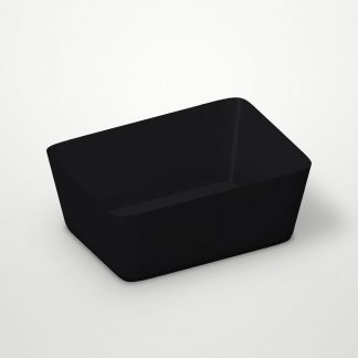 Контейнер бумажный без крышки 1 000мл 222х162х55мм OpSalad Black Wood ламинированный цвет Крафт/Черный OSQ (х50/300)