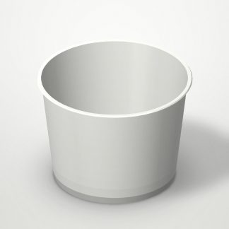 Контейнер д/мусора настол. пластик 2,8л D=12,H=12,5,L=18,B=12,5см белый,серый