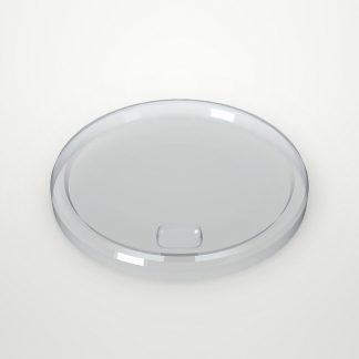 Крышка ВЗЛП flip-top тип К с заглушкой на поводке Прозрачная d=90