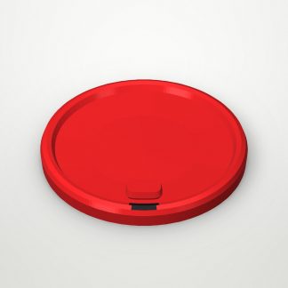 Крышка с колпачком на поводке FLIP-TOP Красная МАТОВАЯ d=90