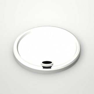 Крышка (тип В/сборная) D=90мм 3005К/ББ TL90, Откидная Белая заглушка цвет Белый ОЗЛП/ВЗЛП (х50/1200)