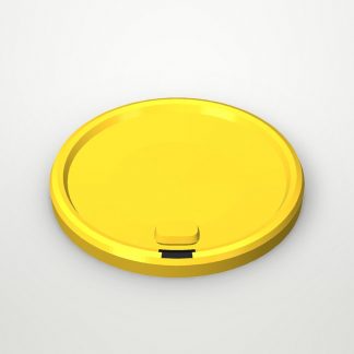 Крышка с колпачком на поводке FLIP-TOP Желтая МАТОВАЯ d=90