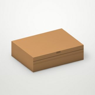 Коробка самосборная 350*350*70 "Fupeco PieBox" из 3-х слойного микрогофрокартона бур/бур