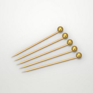 Шпажки для канапе L=7см[300шт] пластик ,H=19,L=7,B=2см золотой